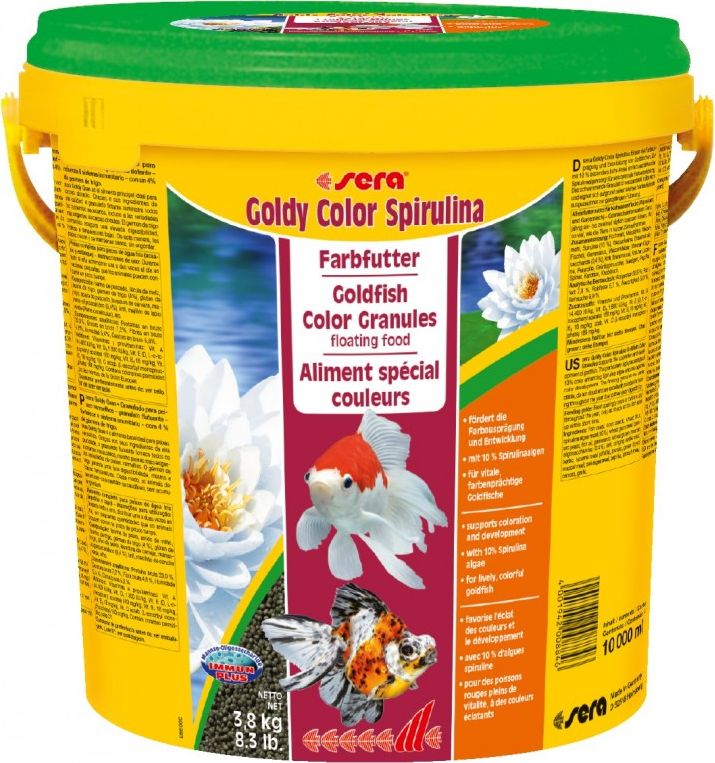 Sera Goldy Color Spirulina Nature 10 l, granulat - pokarm dla złotych rybek