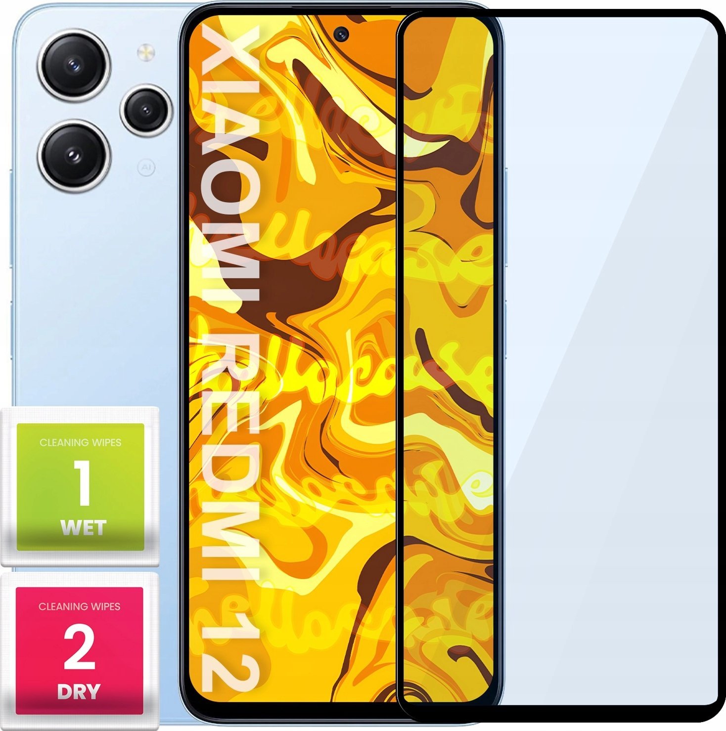 Hello Case Szkło Hartowane Do Xiaomi Redmi 12 / 13 (Pełne, Na cały ekran, Szkiełko 5D)