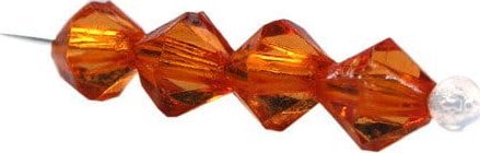 kufer-pasmanteria.pl Korale Akrylowe Diamentowe 12mm (10szt) Pomarańcz