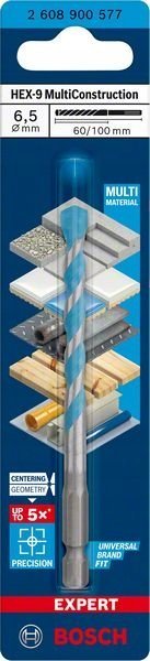Wiertło Bosch BOSCH WIERTŁO HEX-9 MULTICONSTRUCTION 6.5 x 60 x 100mm EXPERT