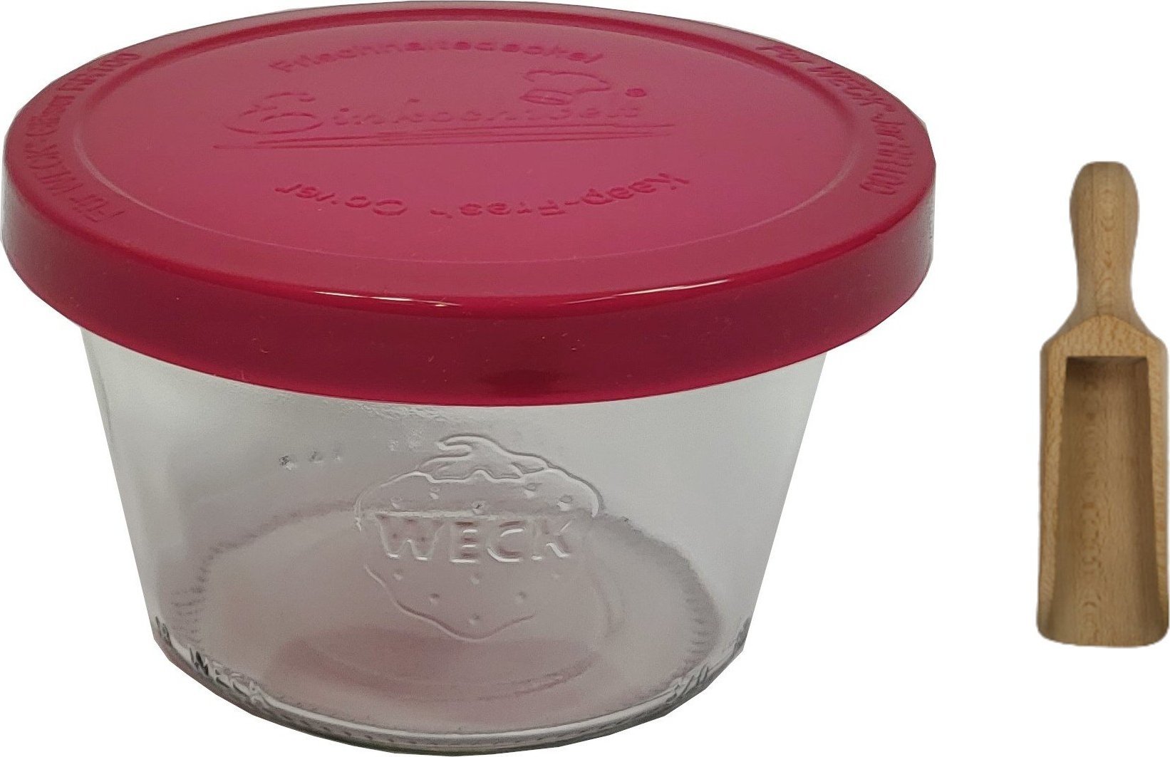 Wamar-Sosenka Zestaw Słoików WECK Pojemność 370 ml średnica 100mm 12 sztuk + Silikonowe wieka, miarka