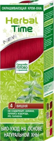 ENERGY OF VITAMINS HERBAL TIME Henna do włosów naturalna 4 Wiśnia