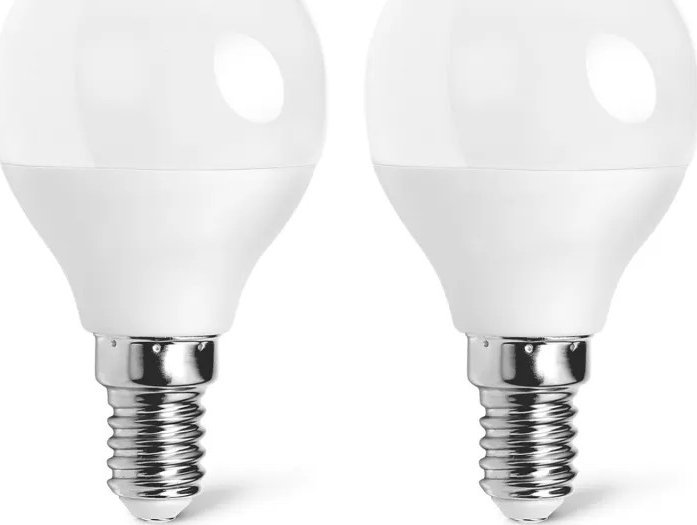 Aigostar Żarówka diodowa LED G45 E14 4.9W 2 szt. ciepła Żarówka diodowa LED G45 E14 4.9W 2 szt.