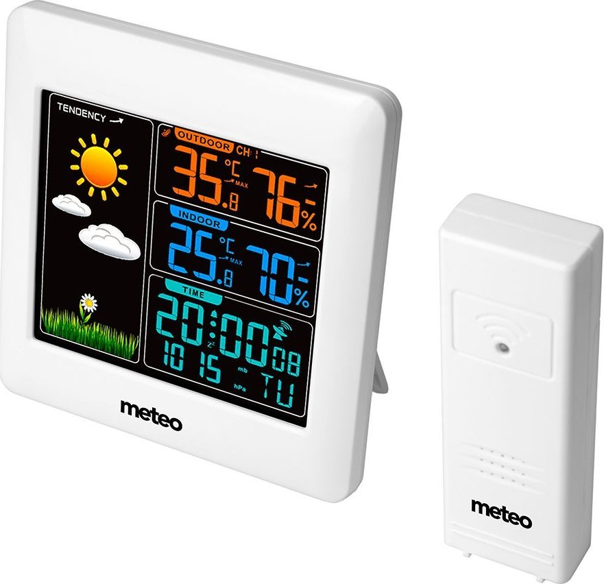 Stacja pogodowa Meteo Stacja pogodowa METEO SP93 z DCF i pogodynką + czujnik