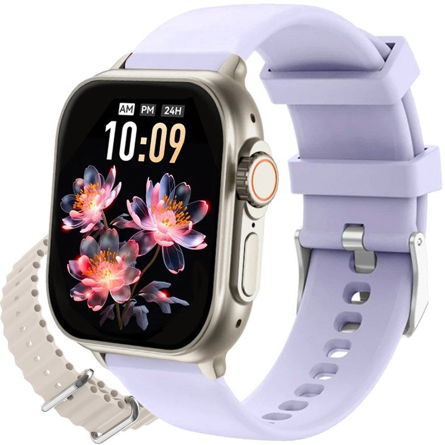 Zegarek damski SMARTWATCH Rubicon RNCF17 fiolet/beż