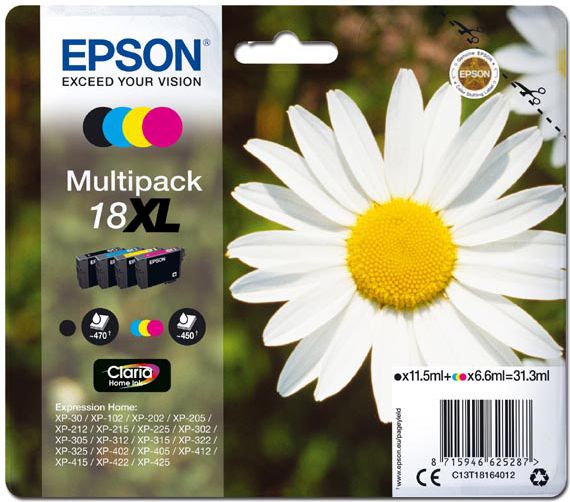Tusz Epson oryginalny tusz T181640, 18XL, CMYK (C13T18164012)