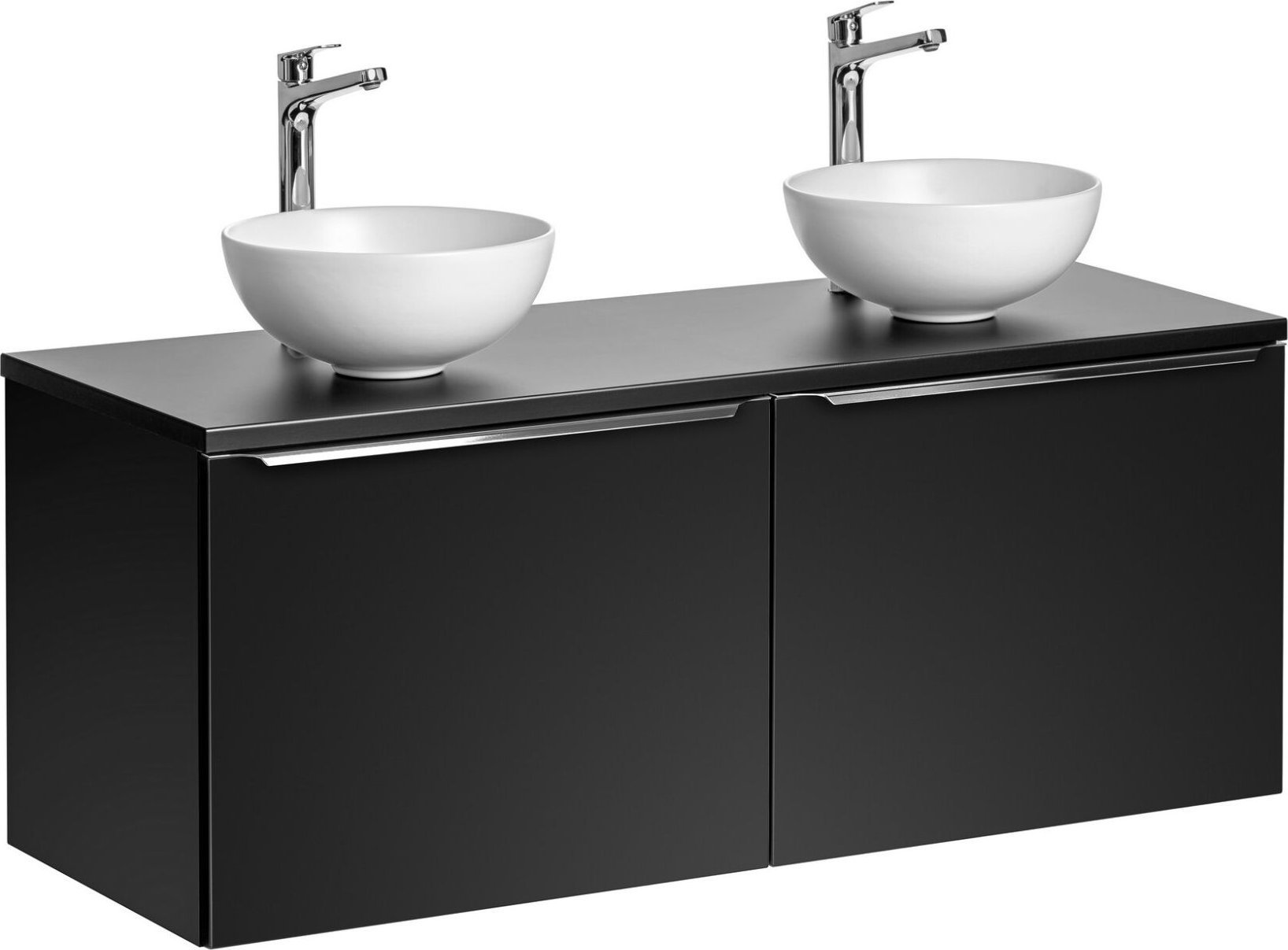Comad Szeroka szafka z umywalką, Santa Fe, 120x46x46 cm, czarny, mat