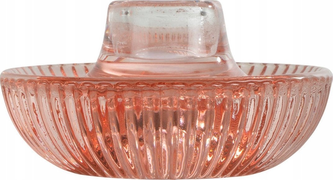 Homea Karbowany świecznik ze szkła ARTY