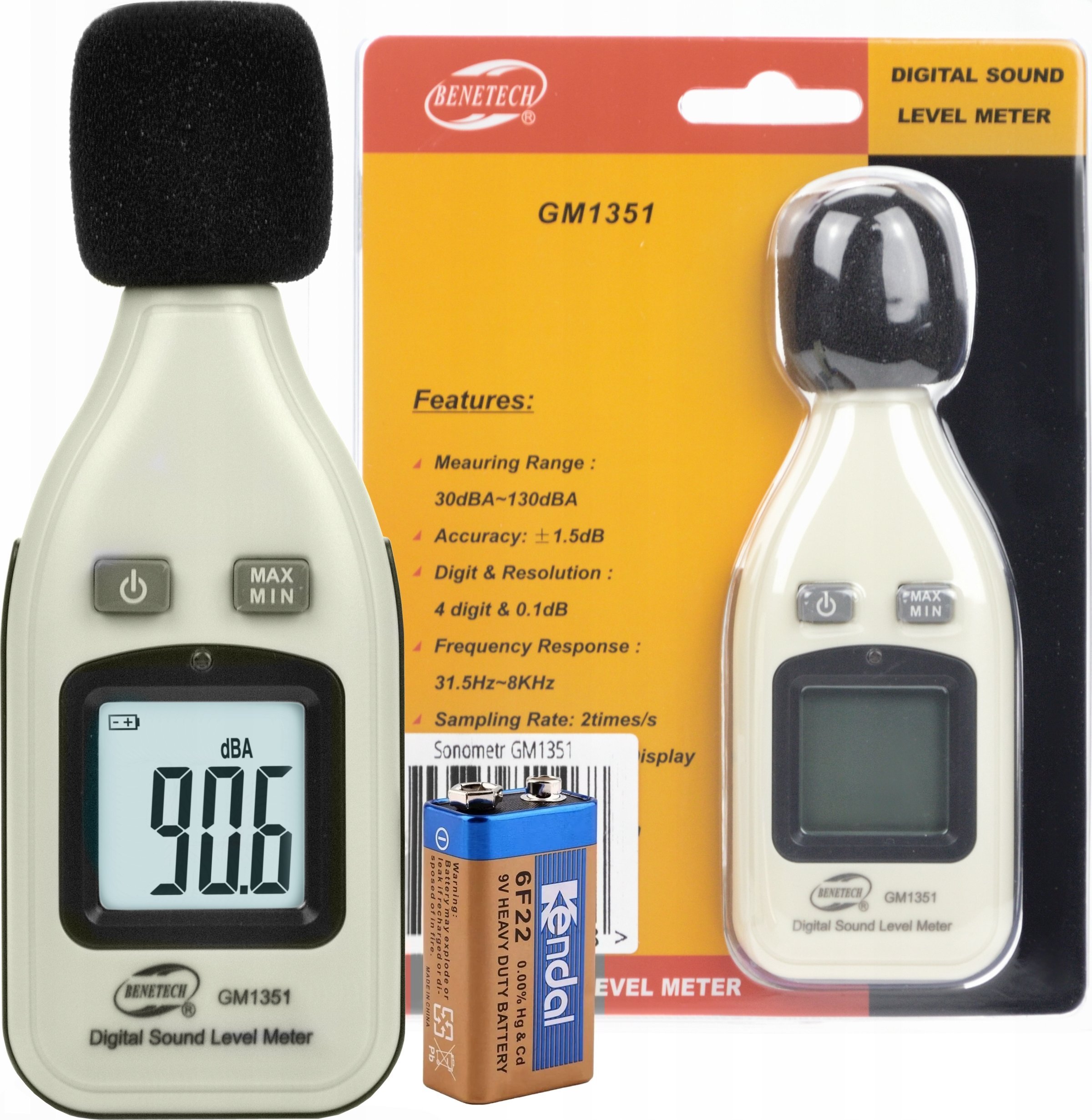 SONOMETR - MIERNIK NATĘŻENIA DŹWIĘKU DECYBELOMIERZ