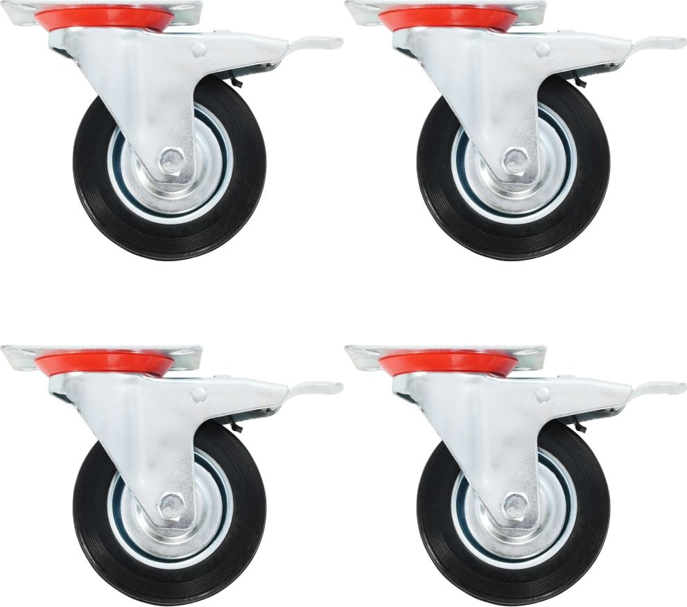 vidaXL 32 skrętne kółka, 100 mm (277965) - 277965