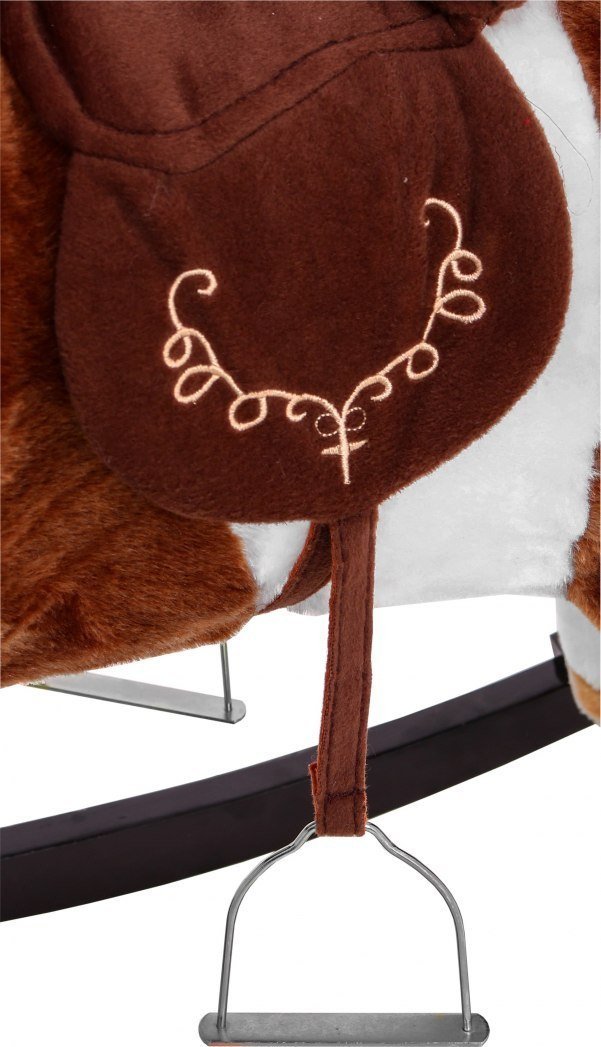 1PUNKT Konik Koń Na Biegunach Ciemny Brąz + Muzyka Kowbojska