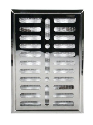 Kratka metalowa z szyldem nierdzewnym i siatką 140x210mm