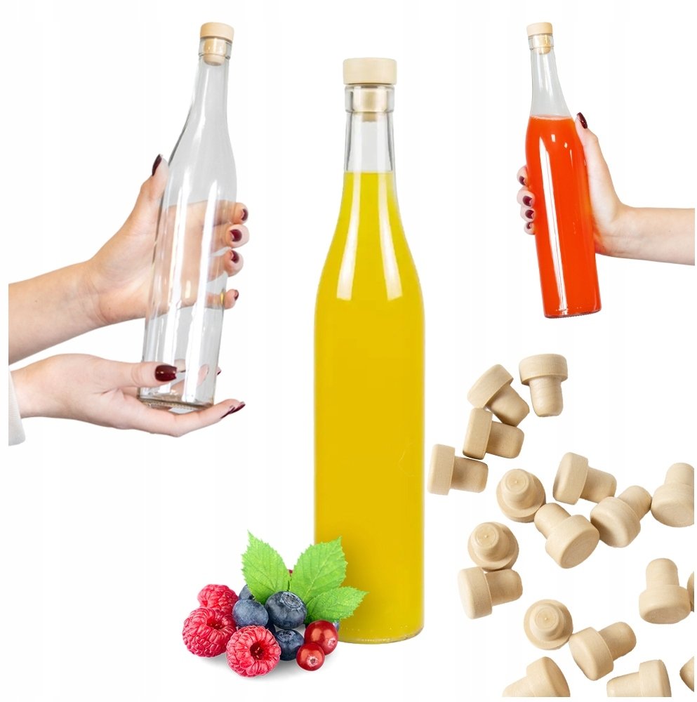 Butelka ROSA 500 ml szklane butelki z korkiem na nalewki wino sok 0,5l