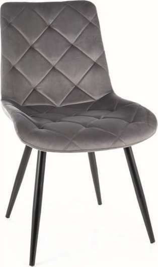 Signal Krzesło RALPH VELVET szare SIGNAL