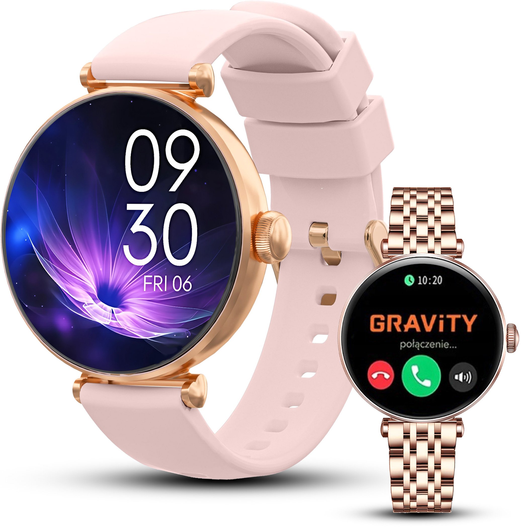 Zegarek damski SMARTWATCH GRAVITY - GT26-4 RG/RG/PK