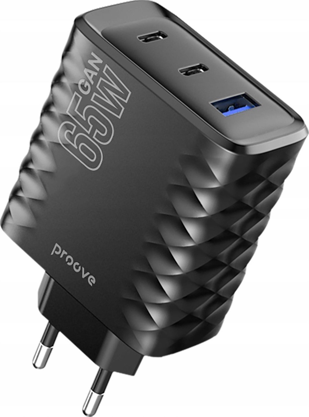 Ładowarka Sieciowa 230V Szybkie Ładowanie 65W 2 USB-C USB Typ-C + USB-A GAN / Speed Surge Gan 65W