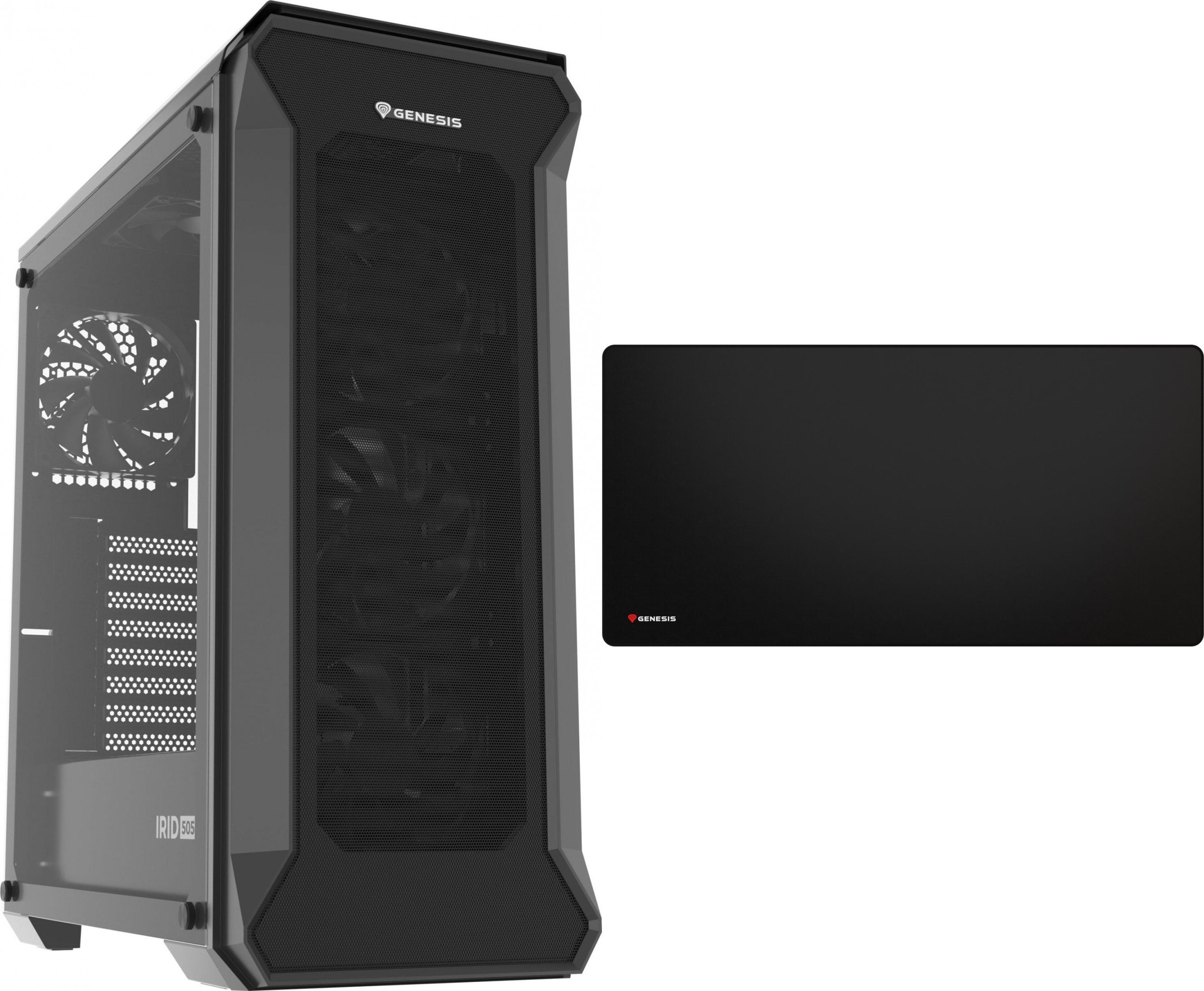Obudowa Genesis Irid 505F (NPC-1997) + Podkładka Genesis Carbon 500 MAXI LOGO (NPG-0660)
