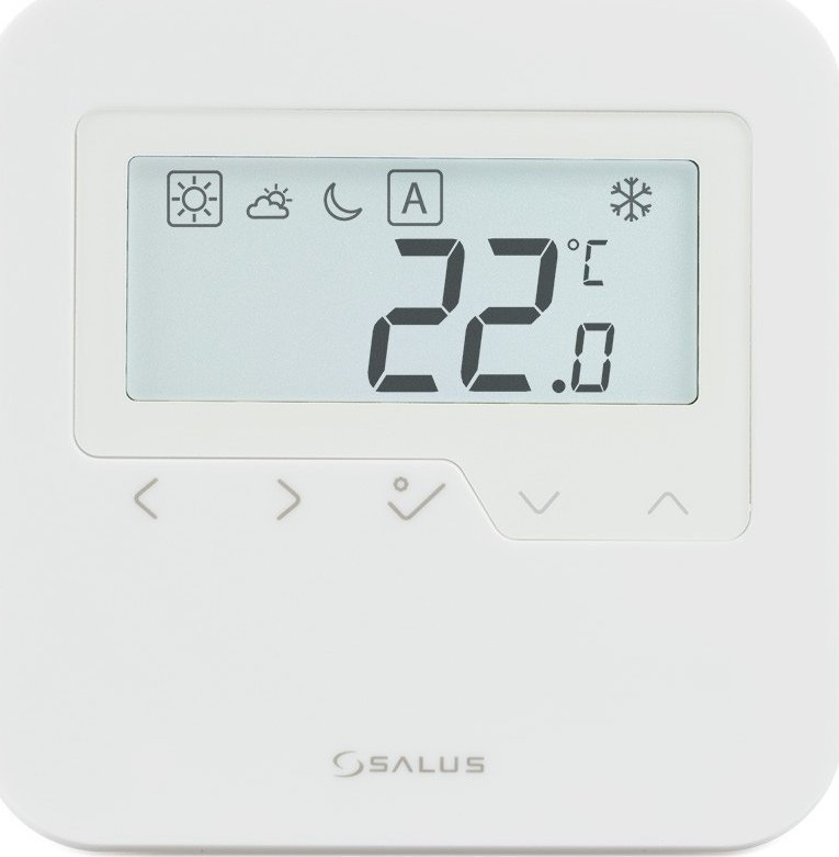 Salus Bezprzewodowy, natynkowy, cyfrowy regulator temperatury sieci ZigBee - dobowy, 2xAA, biały