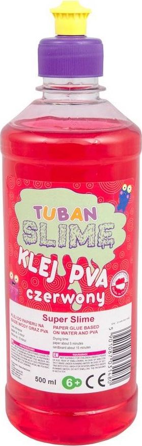 TUBAN Klej do papieru PVA 500 ml czerwony