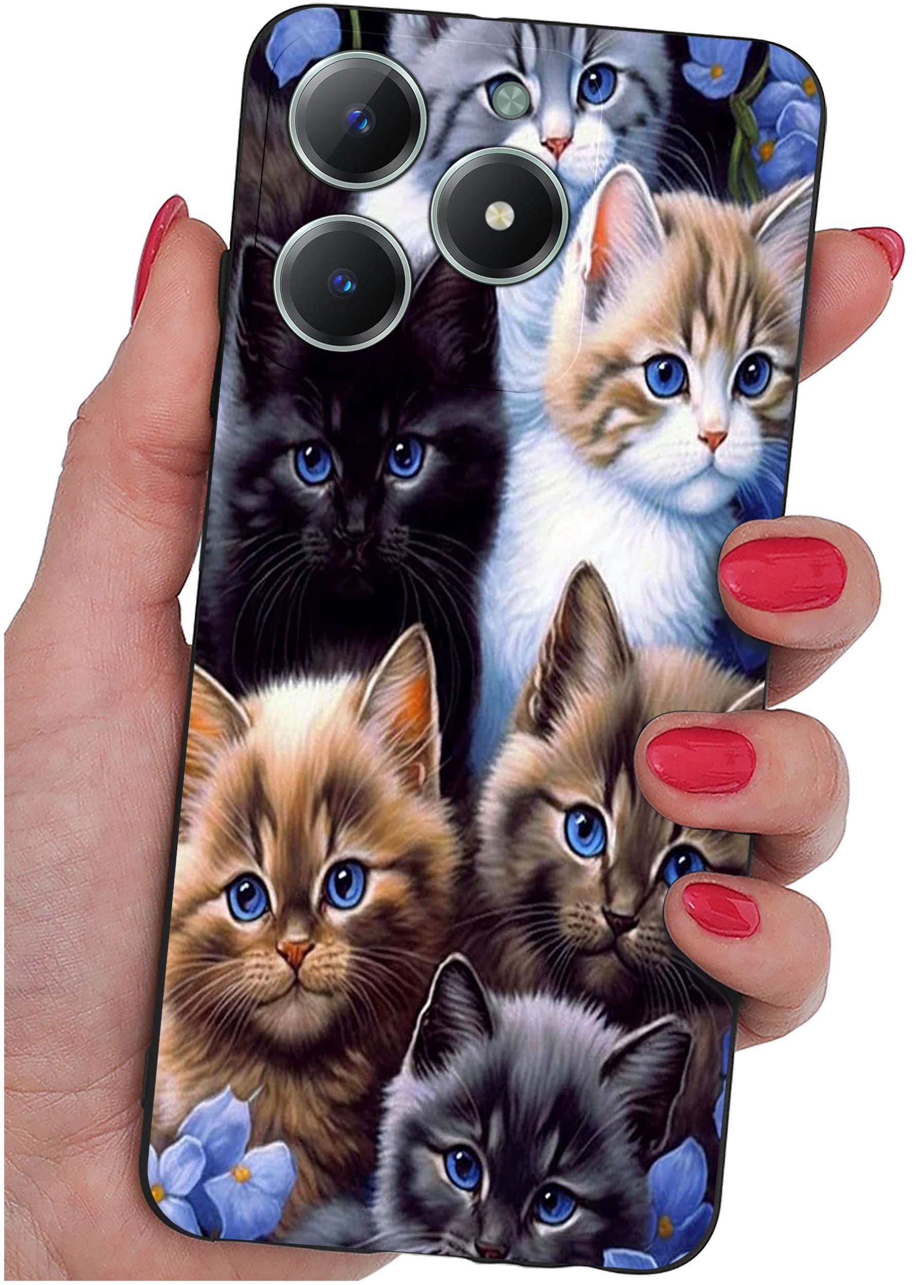 Etui do Realme C61 | C63 WZORY |SILIKONOWE MATT CASE + SZKŁO 9H