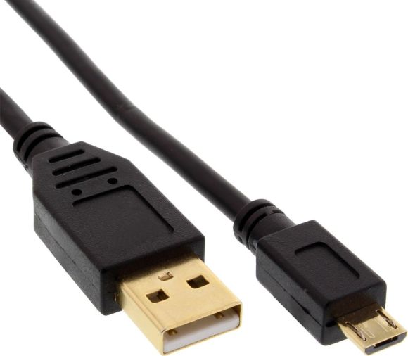 Kabel USB InLine USB-A - 0.3 m Czarny (31703P)