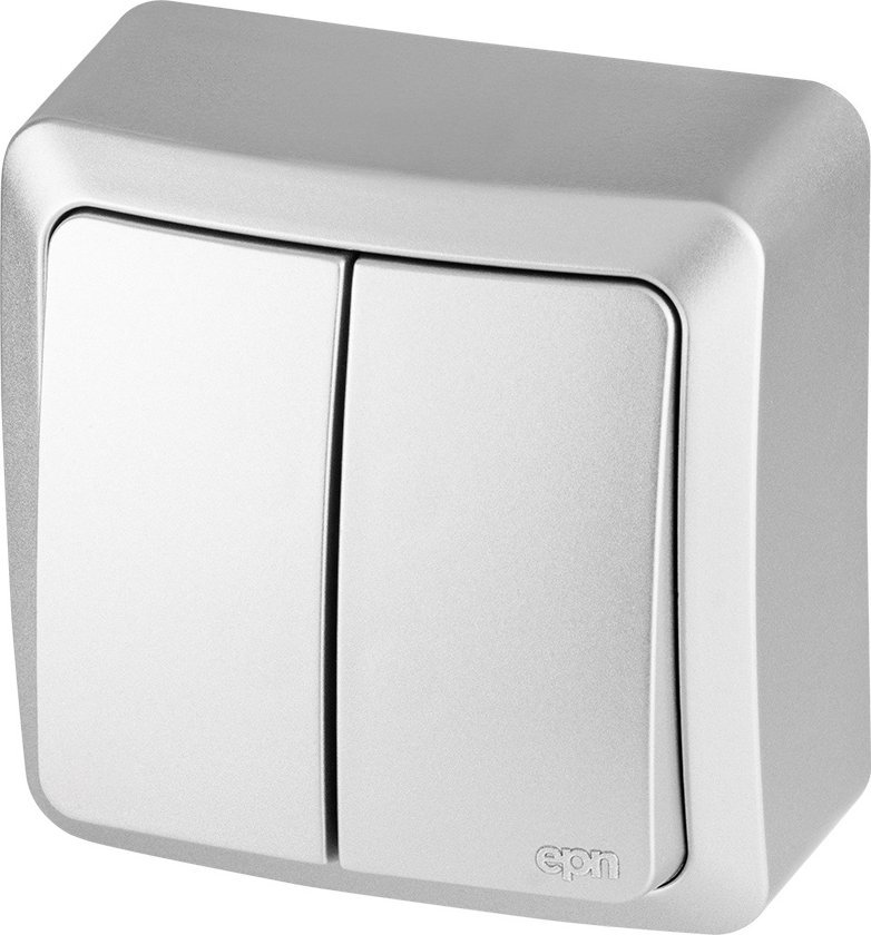 Elektro-Plast BERG Łącznik świecznikowy n/t 10AX IP20 srebrny 3711-06