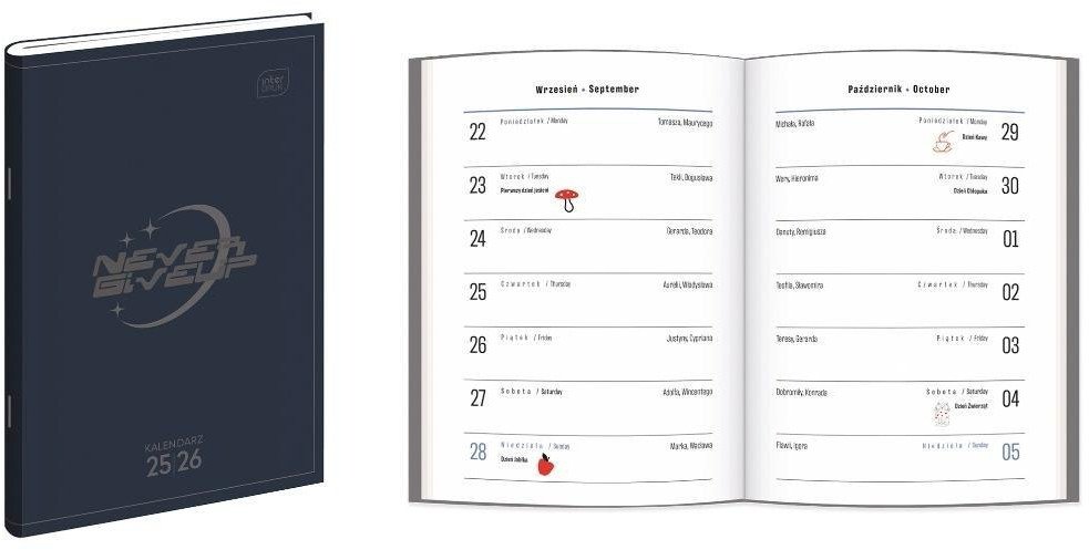 Kalendarz szkolny zeszytowy 25/26 B6/48K Simple