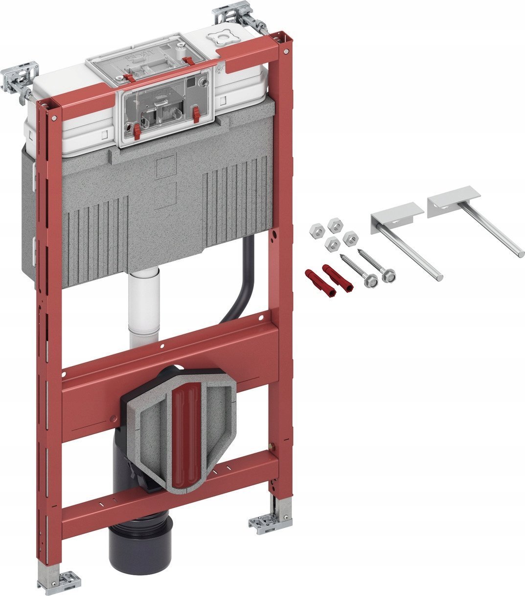 Tece TECEprofil - uniwersalny stelaż podtynkowy do WC ze spłuczką podtynkową uruchamianą z góry lub od przodu, wysokość 980 mm