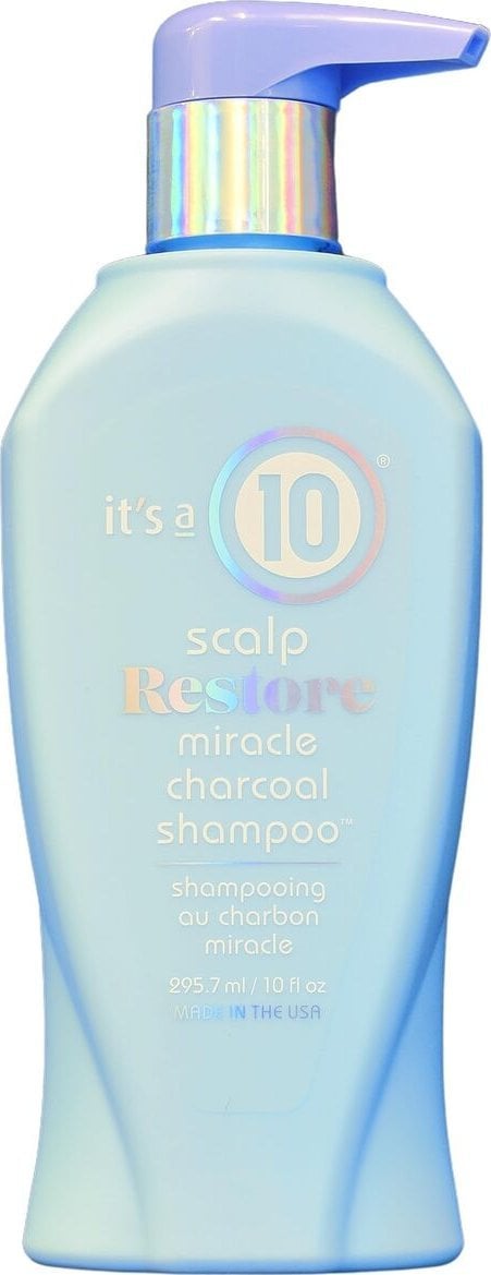 Milk Shake It's a 10, Scalp Restore Miracle, Charcoal, Hair Shampoo, Remove Excess Oil And Product Residual Build-up, 295.7 ml For Women