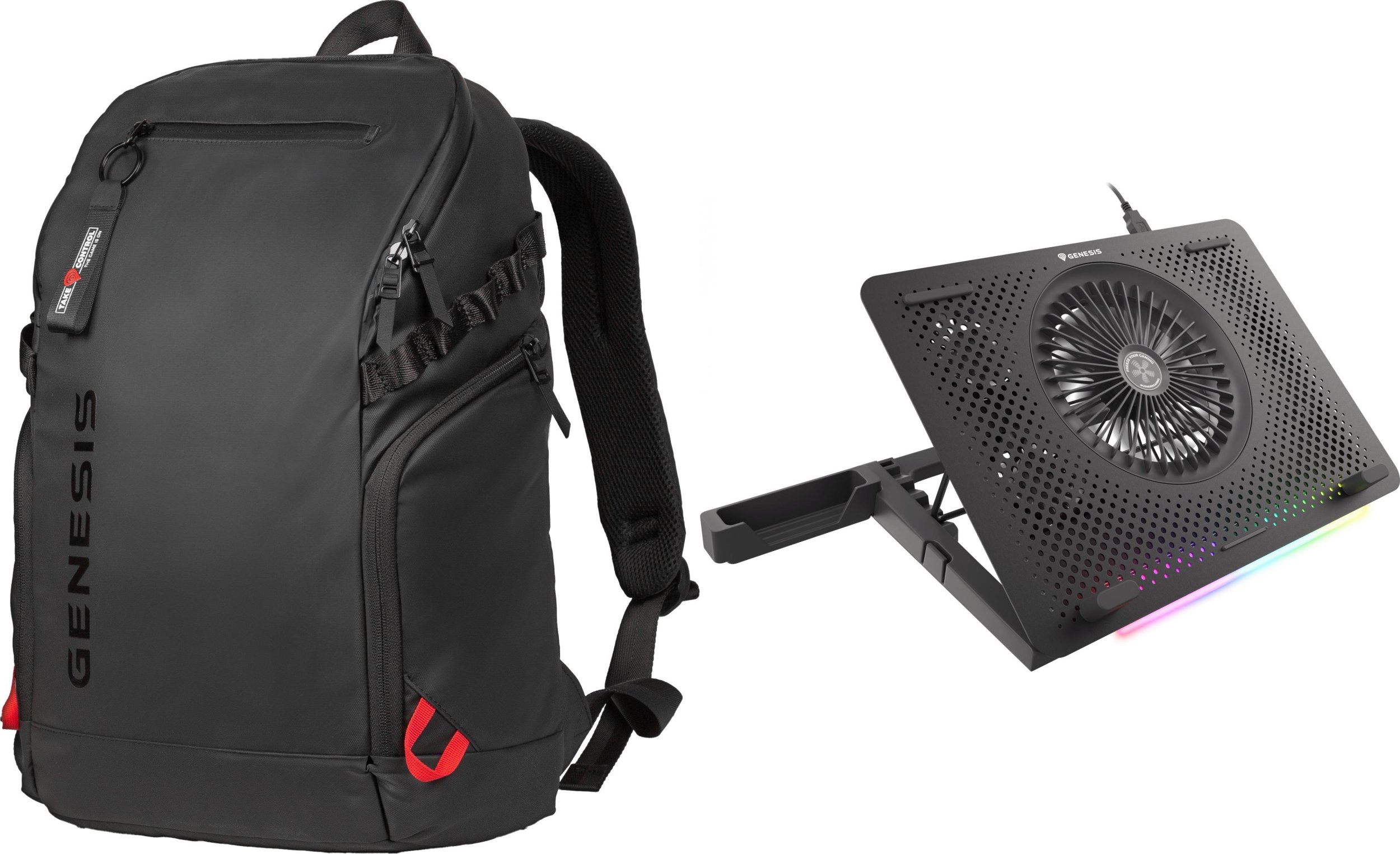 Plecak Genesis Plecak Genesis Pallad 420 Czarny 15.6" (NBG-2217) + Podstawka Oxid 450 RGB (NHG-1678)