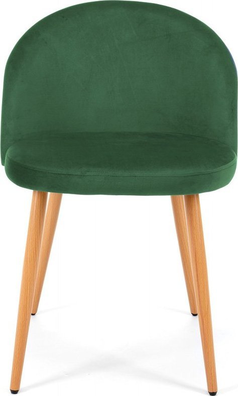 Elior Welurowe krzesło do salonu zielone - Lako
