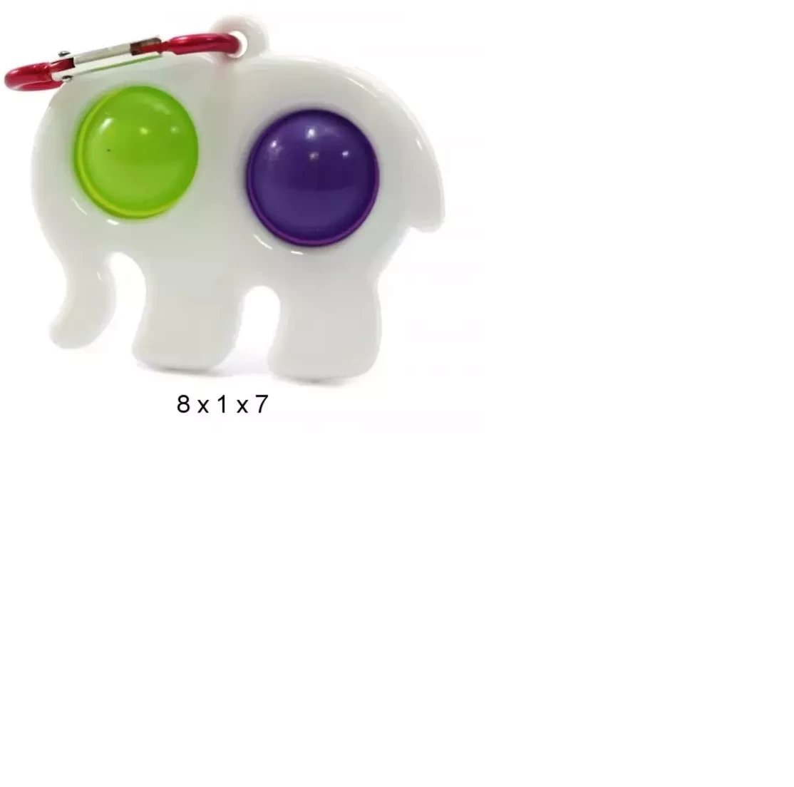Mocco Bubble Pop It Antistress Sensory / Elephant / keychain / White