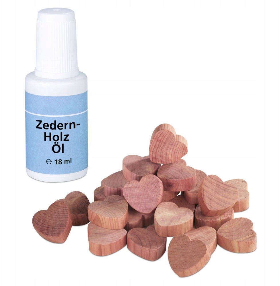 Drewniane serduszka do olejków zapachowych