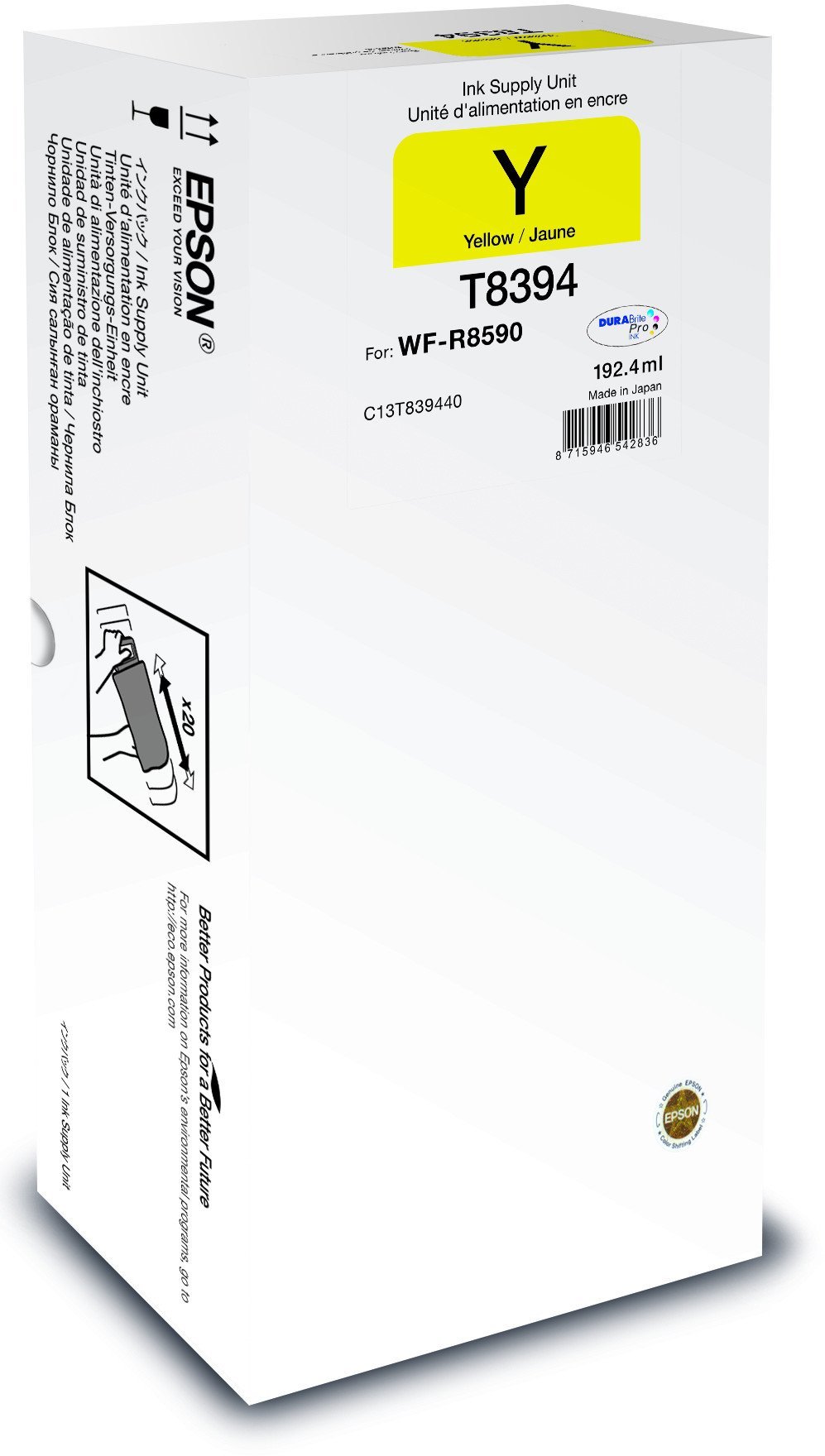 EPSON 1LB WorkForce Pro WF-R8590 Yellow XL Ink Supply Unit