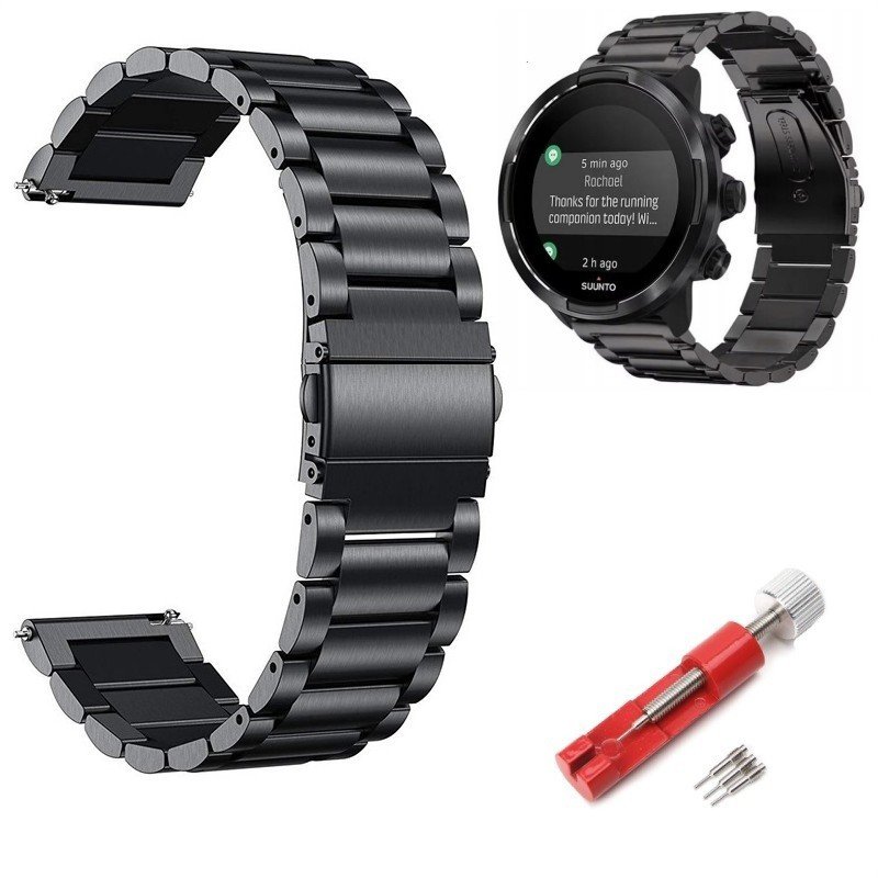 STALOWA BRANSOLETA DO ZEGARKA SMARTWATCH 24MM