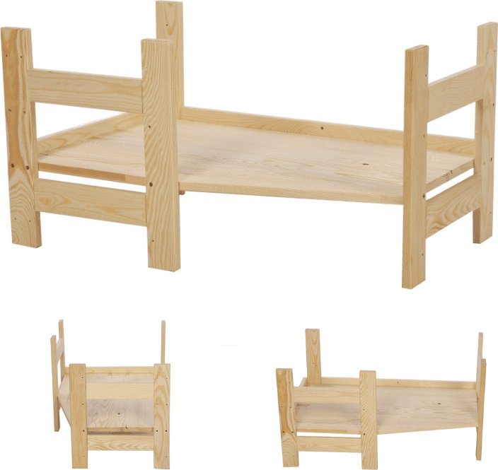 Wamar-Sosenka Moduł Nadstawka Wewnętrzna 38,4x72x44,8cm 1 Półka BERDO Surowy Drewno sosnowe Naturalny R2NW_39X072X45_NF1 / Wamar-Sosenka