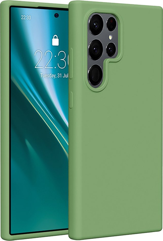 Etteri Nakładka Etteri Silicone Case do Samsung Galaxy S24 Ultra jasnozielona