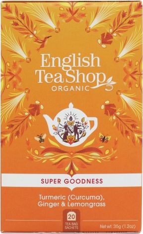 English Tea Sho Herbatka ziołowa z imbirem,kurkumą i trawą cytrynową (20x1,75) BIO 35 g