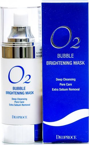 Deoproce Maska rozświetlająca do twarzy z bąbelkami tlenu O2 Deoproce