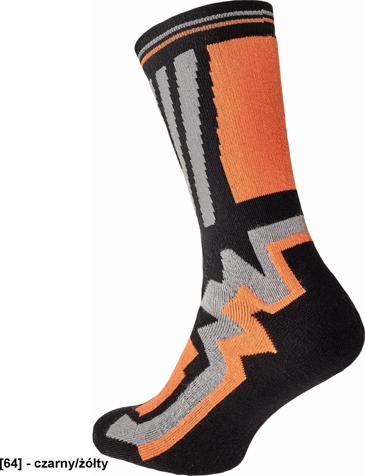 CERVA KNOXFIELD LONG - skarpety - czarny/żółty - r.43-r.39 r.45