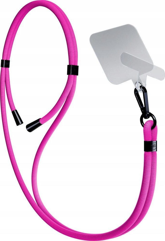 3MK Smycz do smartfona EasyClip Pink (black)