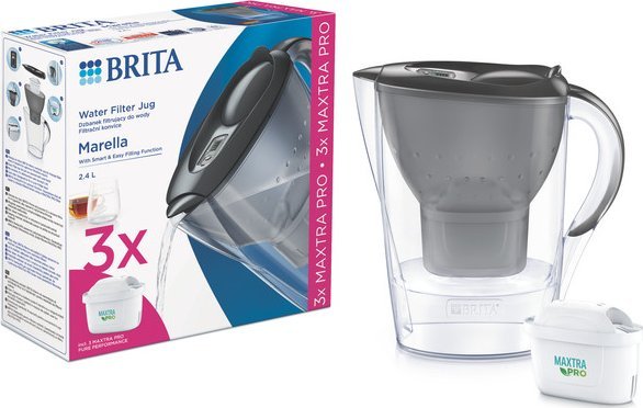 Dzbanek filtrujący Brita Marella + 3 wkłady MAXTRA PRO Pure Performance grafitowy