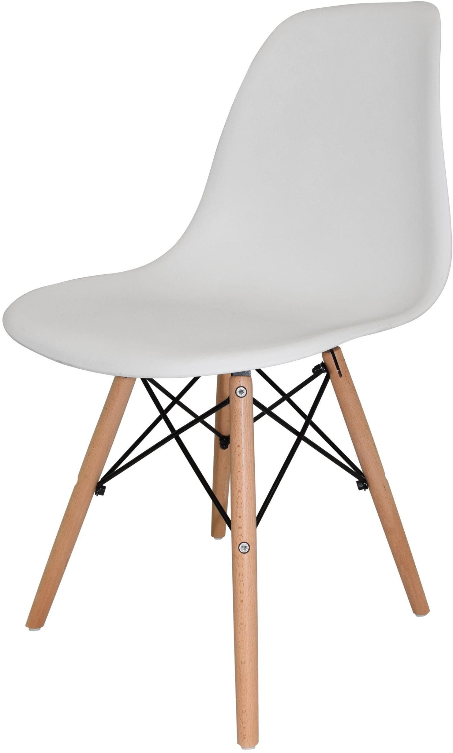 Białe krzesło skandynawskie stylowe do salonu kuchni i biura