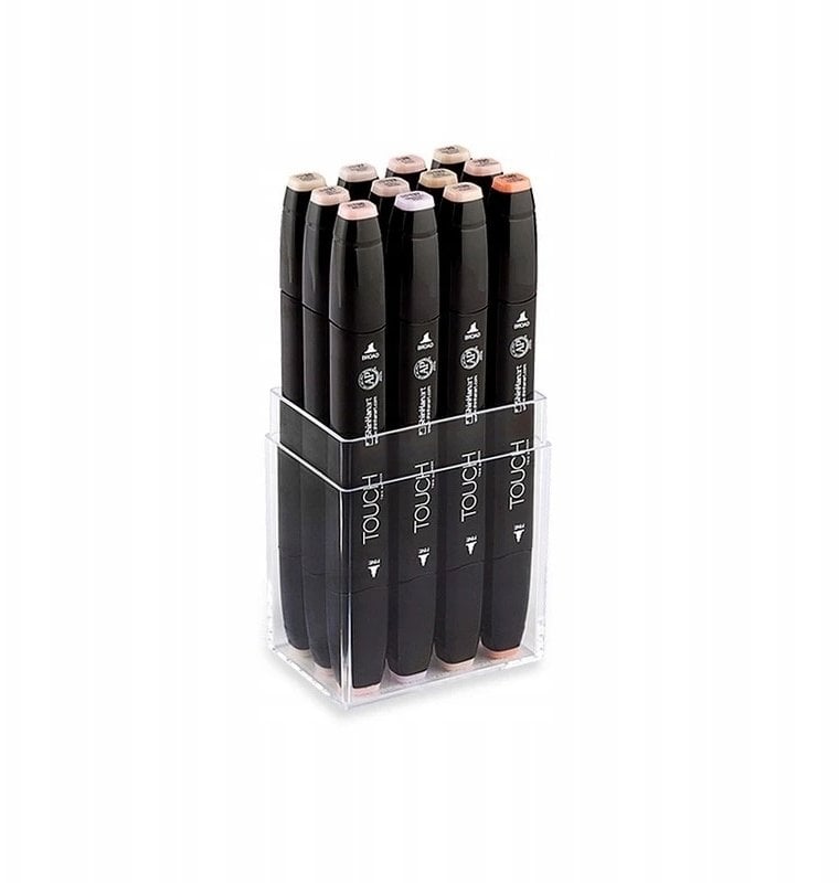Bic Touch Twin Marker 12stk koloryzujące, okrągły, kątowy końcówka