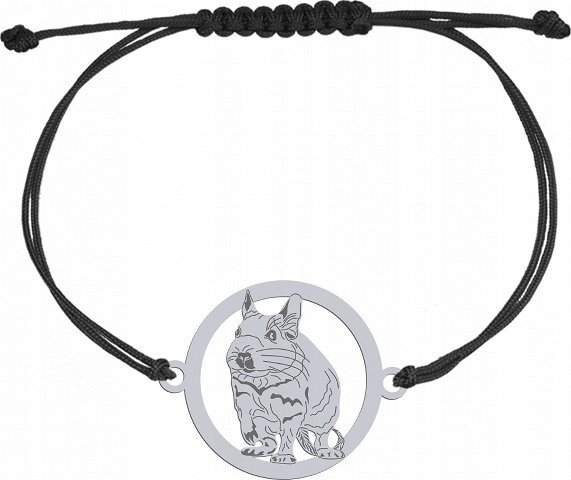 Radziszewska Jewellery Bransoletka Srebrna Koszatniczka Sznurek 925 Grawer Dedykacja Prezent