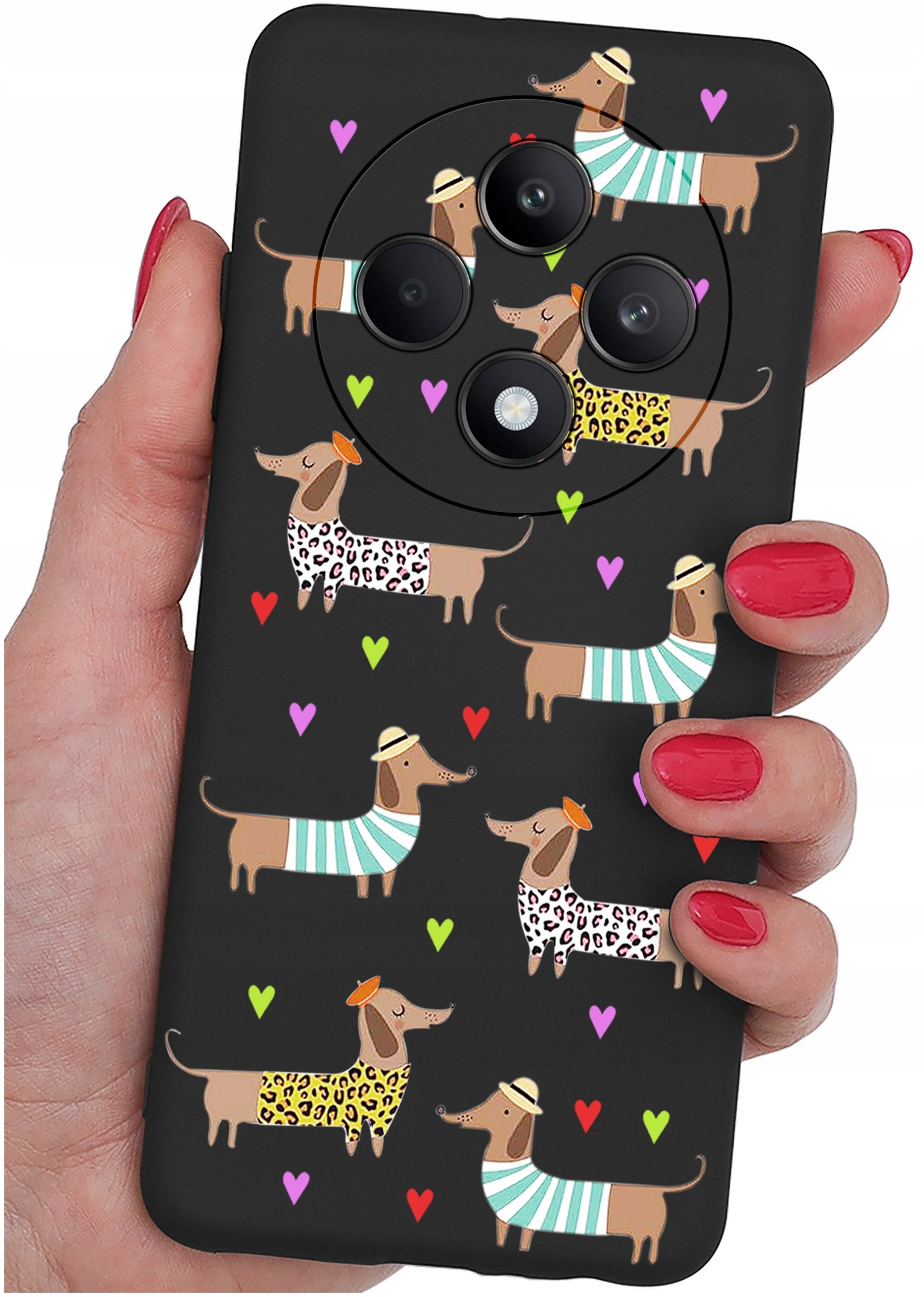 Etui do Oppo Reno 12 F 5G | 12 FS 5G WZORY |SILIKONOWE MATT CASE + SZKŁO 9H