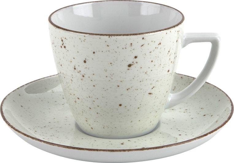 Lubiana Filiżanka 350ml ze spodkiem Boss Ecru