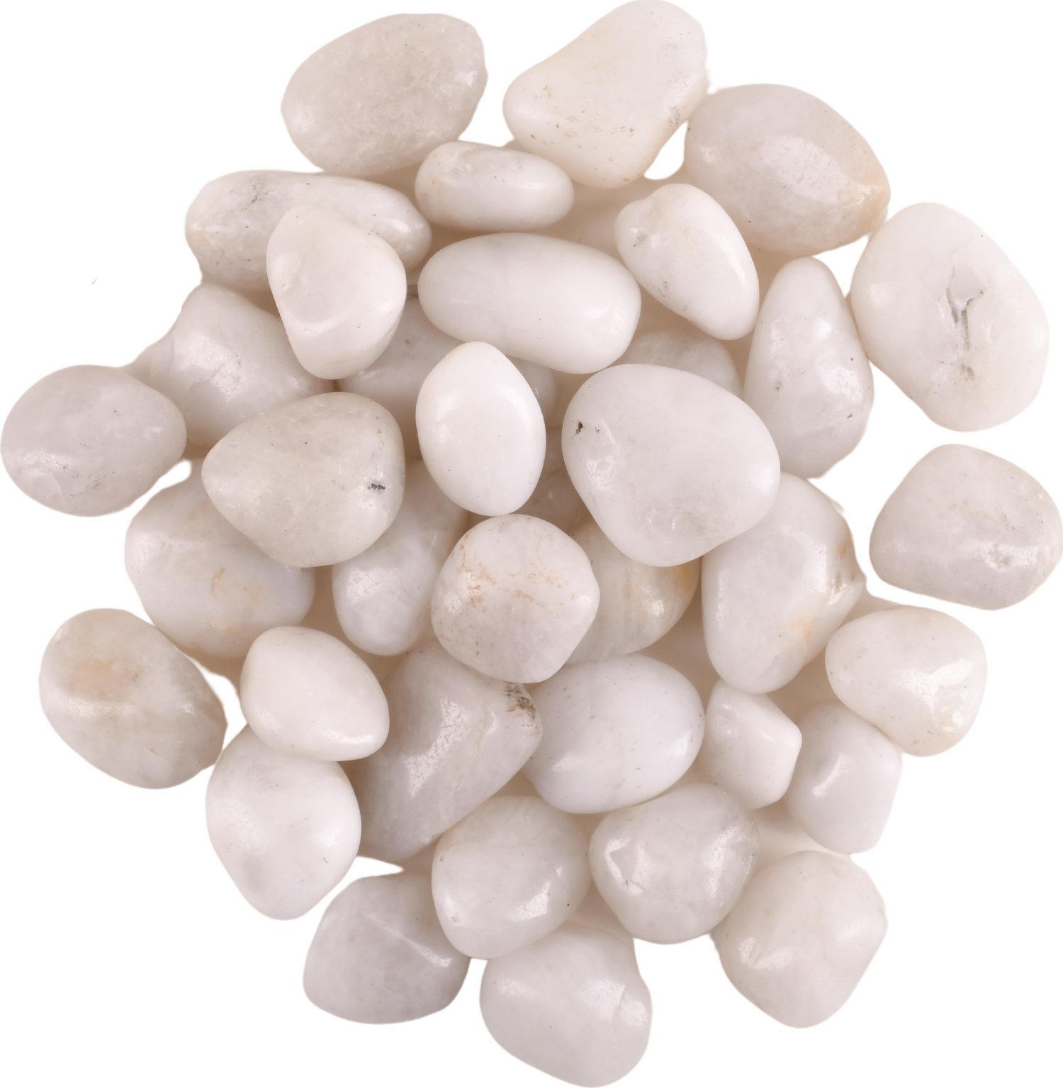 Kamienie dekoracyjne rzeczne wysoko polerowane białe 1-2cm 900 gr