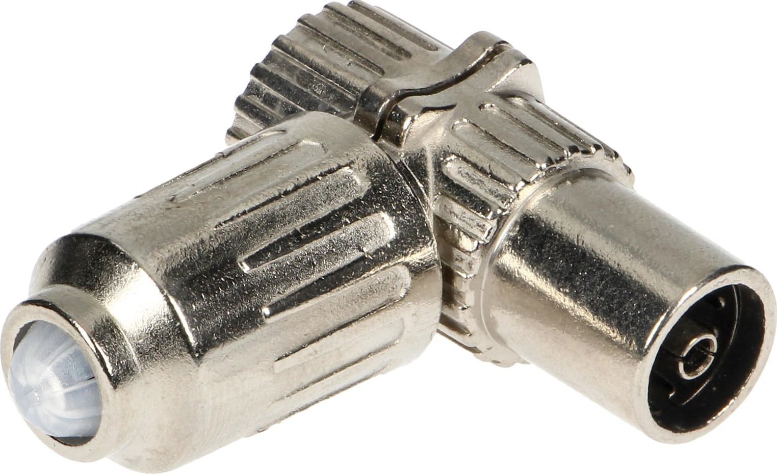 Orno Gniazdo antenowe TV metalowe, duże, kątowe