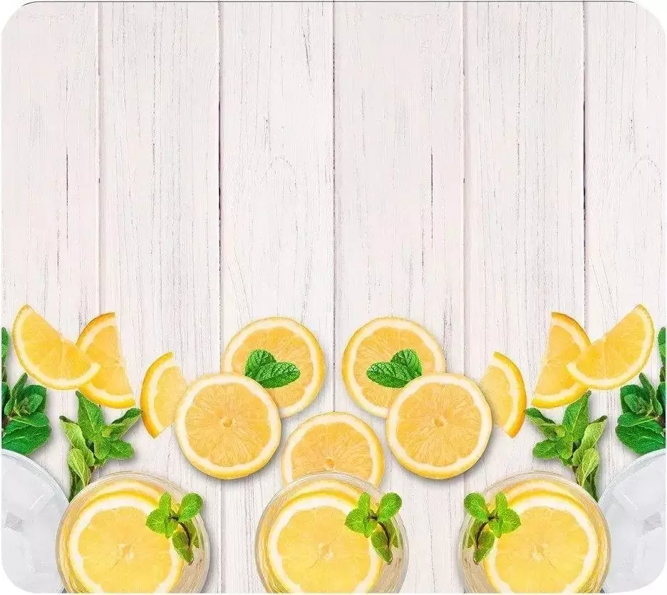 Wenko Dekoracyjna płyta kuchenna, wykonana z wysokiej jakości szkła hartowanego, odporna na zarysowania, motyw z cytrynami, marka